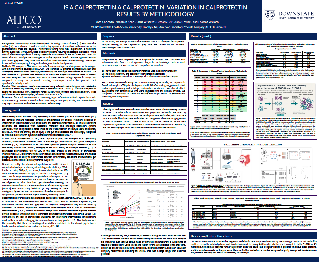 Scientific Docs: Variation in Calprotectin Results by Methodology